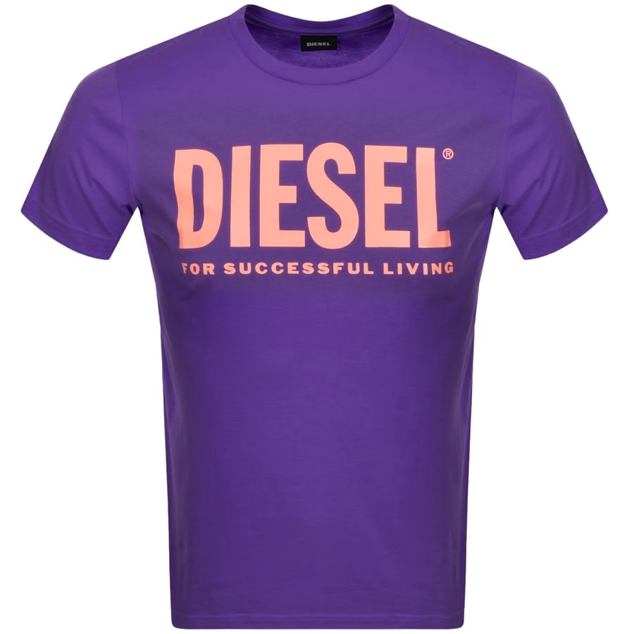 Alternative Image for ProductDiesel T Diego Short Sleeved Logo T Shirt Purple1